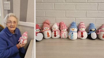 Dundee care home Residents make adorable sock snowmen for Christmas